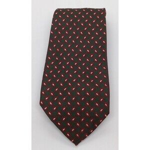 Brooks Brothers Silk Paisley Necktie. Green Red & White Men's Tie  56" x 3 5/8"